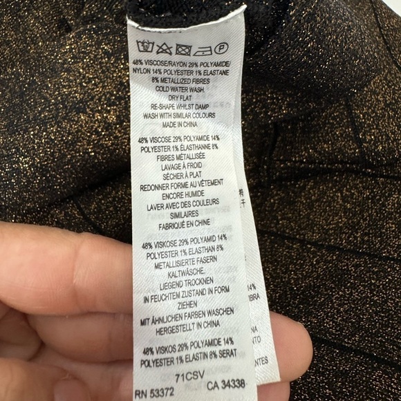 French Connection Shimmer Stretch Bandage Bodycon Party Mini Dress Size 4 - Picture 8 of 8